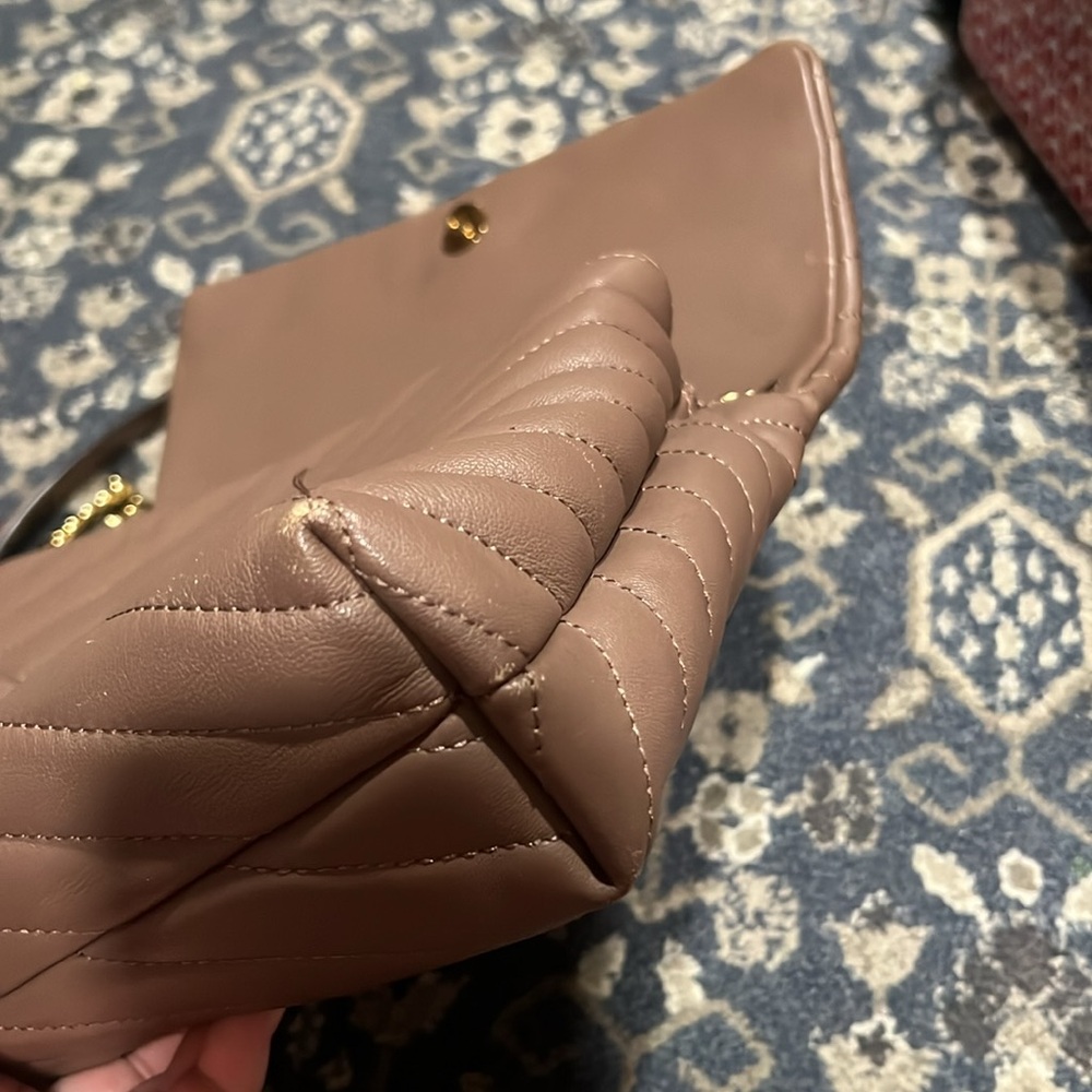 Tory Burch Taupe Quilted Shoulder Bag - Picture 10 of 16